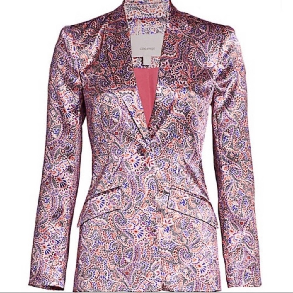 NWT Cinq a Cept Silk Designer Blazer - Picture 5 of 13